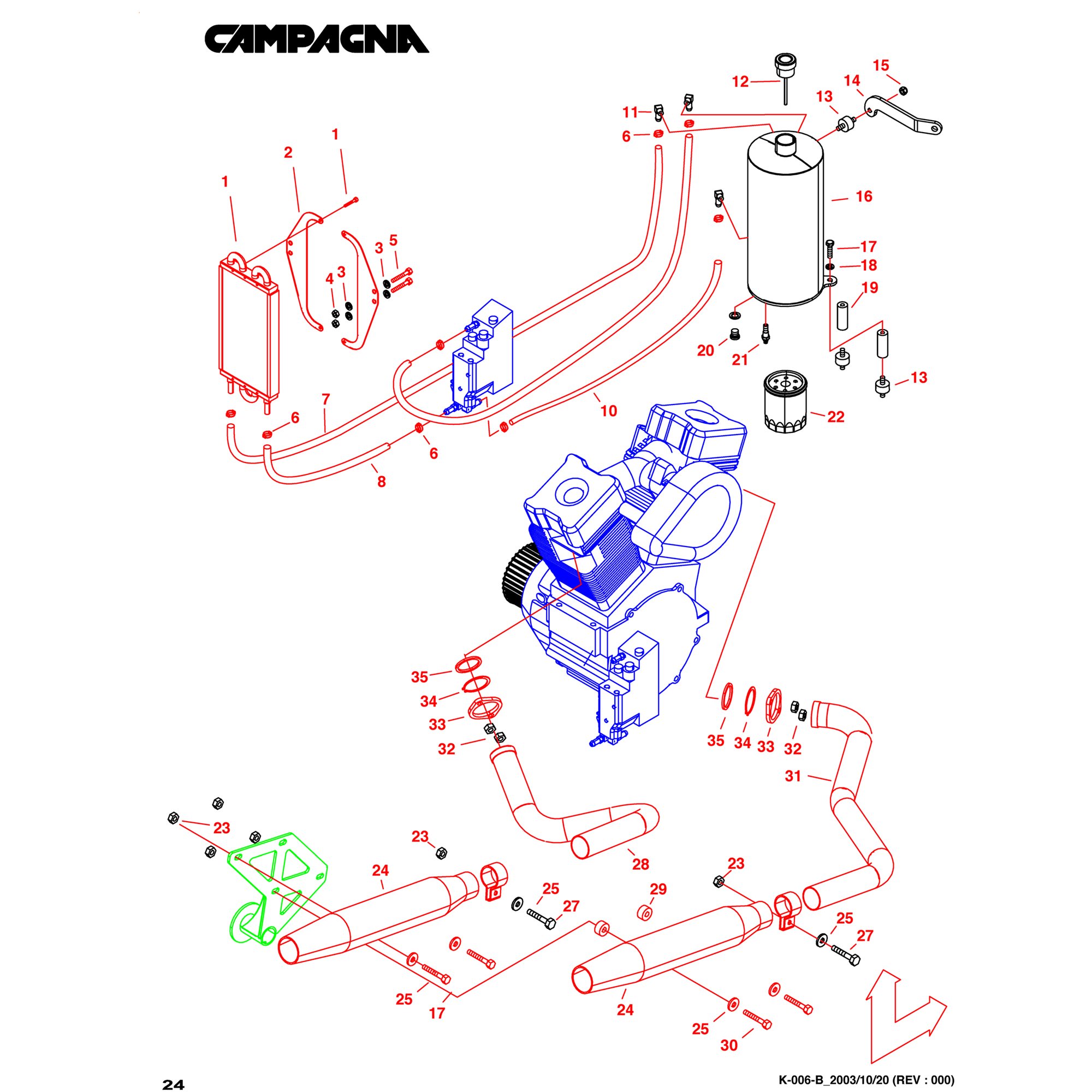 MUFFLERS AND OIL RESERVOIR