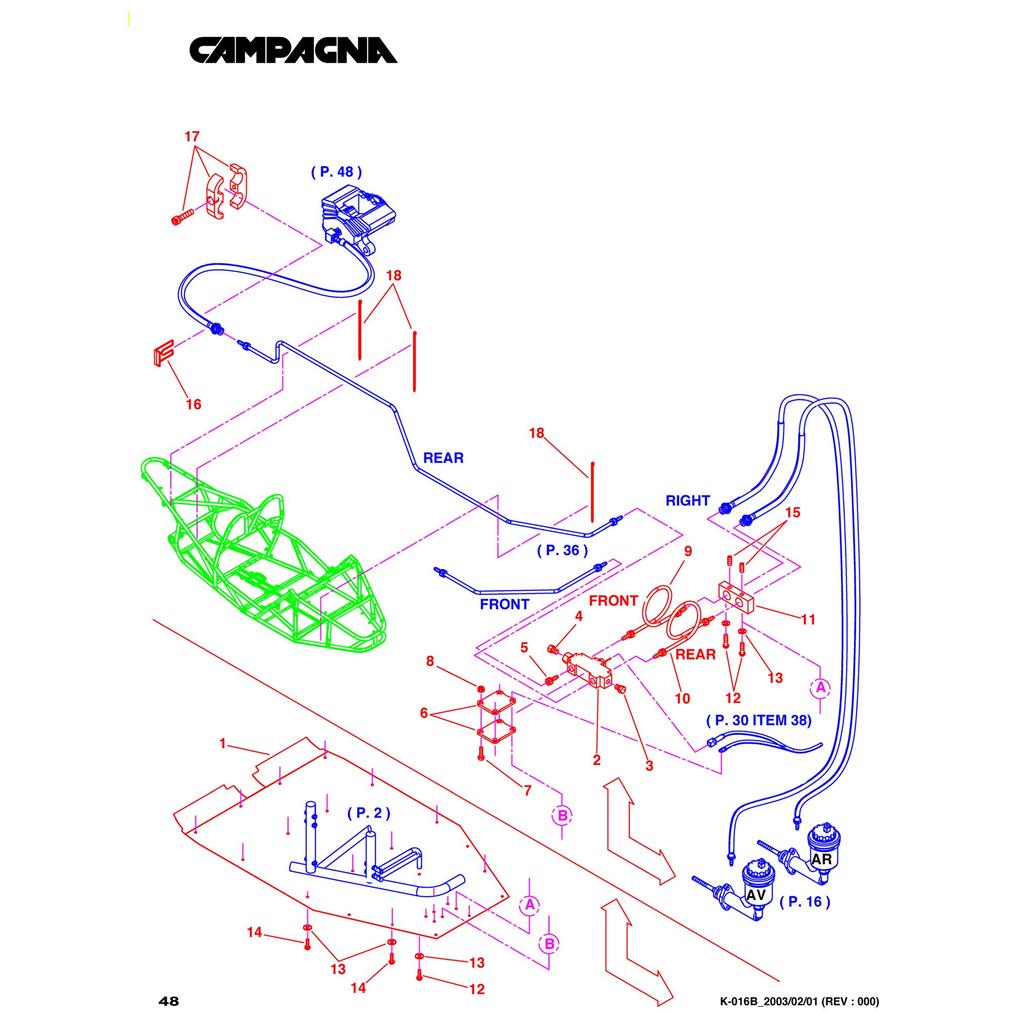 FLOOR, REAR BRAKE SYSTEM 