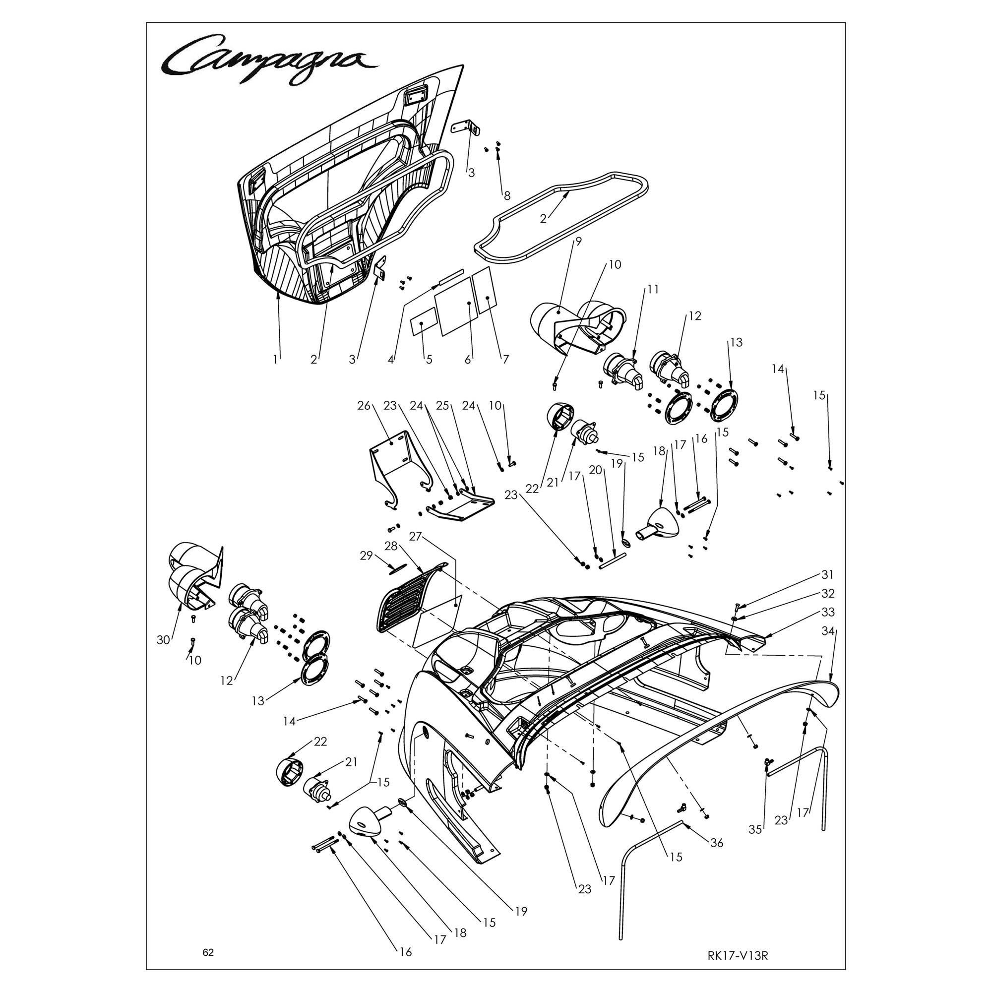 NOSE AND HOOD ASSEMBLY 