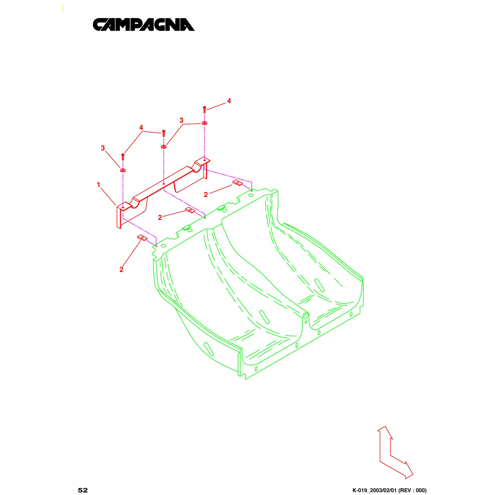 COVER - BEHIND SEAT PAN