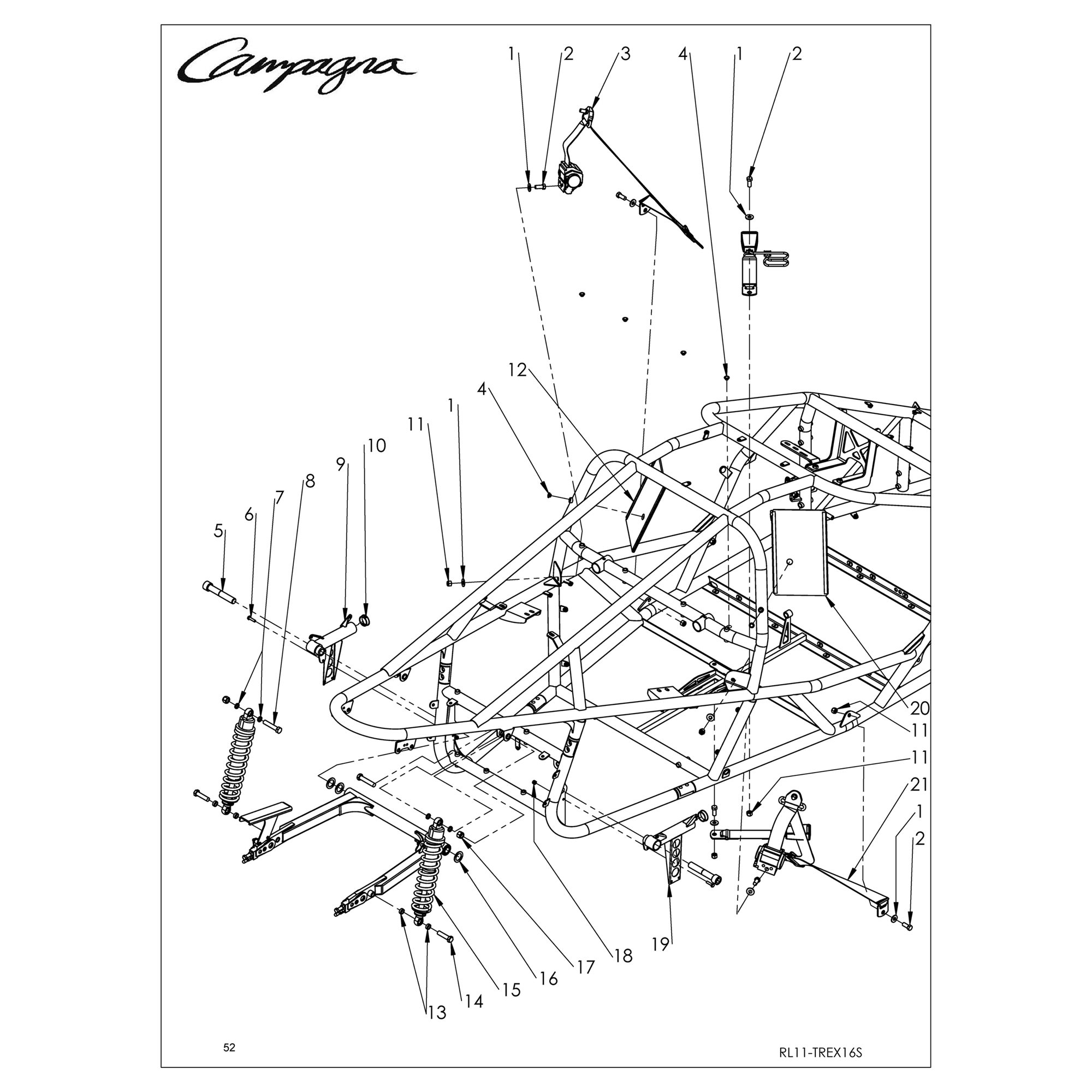 SUSPENSION ARRIÈRE ET CEINTURES